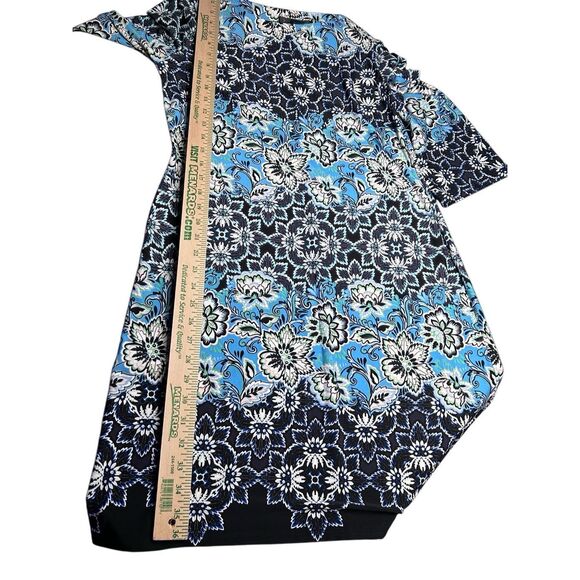 Jessica Howard Blue White Floral Border Print Sheath Dress Women’s Size 10 - Picture 5 of 10